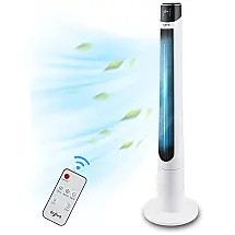 Ventilador de Torre 48 Portátil, 3 Velocidades, Silencioso, com Controle Remoto, 50W, 110v, OYLUS, Branco