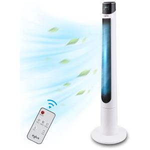 Ventilador de Torre 48 Portátil, 3 Velocidades, Silencioso, com Controle Remoto, 50W, 110v, OYLUS, Branco