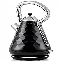 Chaleira Elétrica 1,7L em Aço inoxidável com Desligamento Automático e Proteção Contra Fervura a Seco, 1500W, OVENTE, Preta