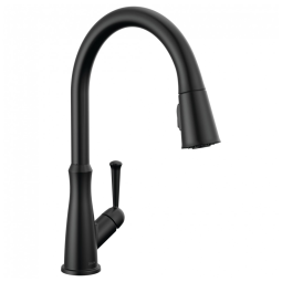 Torneira Cozinha com Pulverizador Pull Down de Ancoragem Magnética, Delta Westville 9110-BL-DST, Preto Fosco