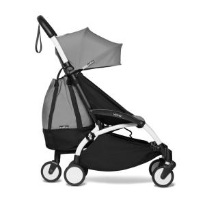Carrinho de Bebê Portátil Vira Bolsa com Encosto Reclinável, Arnês de 5 Pontos e Bolso Traseiro com Zíper, Babyzen Yoyo2, Cinza
