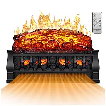 Lareira Elétrica Electactic L250 Conjunto de Toras 52 cm (21") Insert de Piso 750W/1500W Chama Ajustável Uso Interno