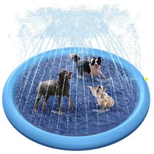 Piscina com Respingos para Cães Durável e Segura, RAXURT, Azul