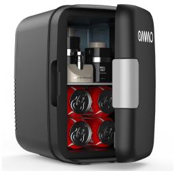 Mini Geladeira para Skincare 6 Litros, 12V, 110V, OMMO OM034, Preto