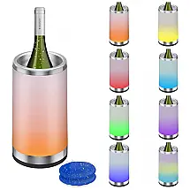 Porta Garrafa Térmico para Vinho e Life em Aço Inoxidável, Cor, ORIENTAL ELIFE, Laranja