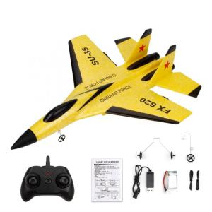 Fmingdou SU 35 Avião de Controle Remoto 2.4G Design 2CH, Amarelo, Idade Recomendada 14