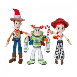 Conjunto Pelúcias Natalinas Toy Story Disney Store – Jessie, Buzz Lightyear e Woody Multico