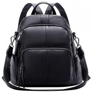 ALTOSY Mochila Feminina c, Segurança Anti Furto de Couro , Preta