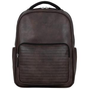 Mochila Antifurto RFID de Couro Vegano para Laptop, KENNETH COLE 5717141, Marrom escuro