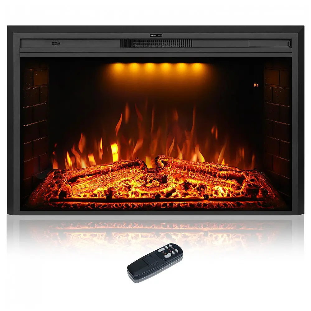 Lareira Elétrica de Parede Dreamflame 127 cm 750/1500W Preta 110V