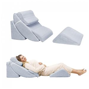 Conjunto de 5 Peças de Travesseiros Ortopédicos em Cunha para Cama, Espuma Viscoelástica Ajustável, Alívio de Dor, Refluxo, Betterhood