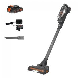 Aspirador de Pó Sem Fio BLACK+DECKER POWERSERIES 20V MAX, Bastão Recarregável com Luzes LED no Chão, Leve e Antiemaranhado