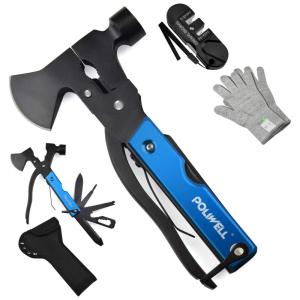 POLIWELL Alicate Multifuncional 14 em 1, Aço Inoxidável, Azul