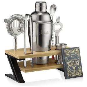 Kit Bn Profissional 7 Peças em Aço Inoxidável com Suporte e Livro de Receitas, ROCKSLY, Prateado