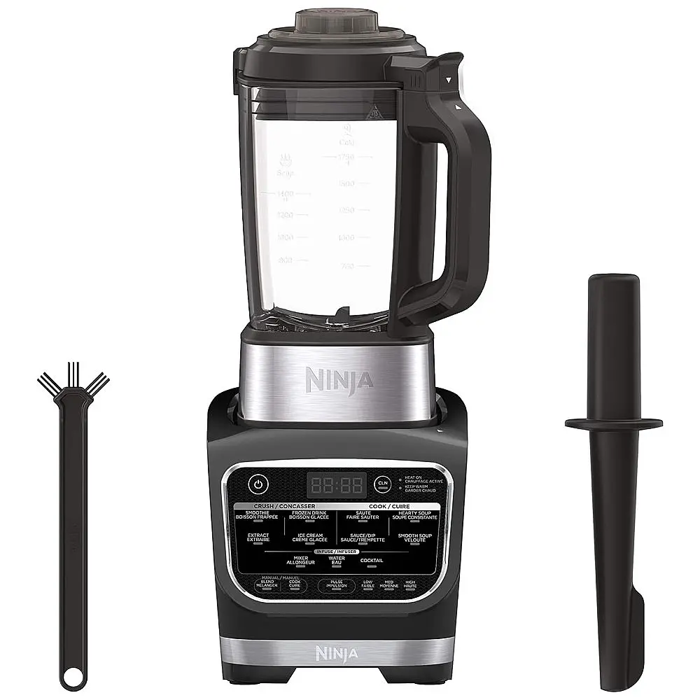 Liquidificador Ninja HB150C Foodi Heat-iQ Preto Prata 1,9L Quente Frio 12-em-1 120V