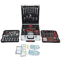 Kit Mala de Ferramenta Profissional 621 Peças Mala de Alumínio, CASTOOL, Prateado
