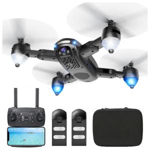 Drone DILROGX com Câmera 4K, GPS e 2 Baterias para até 40 Min de Voo, Preto