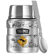 Frasco Térmico para Alimentos 473 ml com Vedação a Vácuo e Colher Dobrável Aço Inoxidável, THERMOS, Prateado