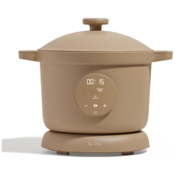 Panela Elétrica 5,6L com 4 Modos de Cozimento, Revestimento Antiaderente e Display LED, 110V 1200W, Our Place, Marrom