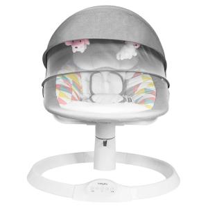 Cadeira de Balanço e Ninar Automática com 5 Velocidades e Músicas, BABY JOY FWAM 03125, Cinza