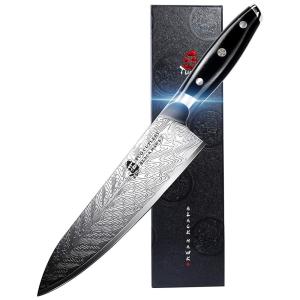 Faca Chef TUO Black Hawk S, Aço Inoxidável, Preto