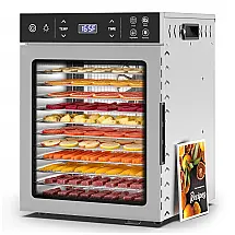Desidratador de Alimentos Suteck Prata 12 Bandejas Aço Inoxidável Dupla Ventilação Digital 110V
