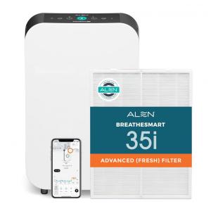 Purificador de Ar Alen BreatheSmart 35i com Filtro HEPA Fresh com Carbono, Ideal para Controle de Odores e Redução de Fumaça em 46,5 a 92
