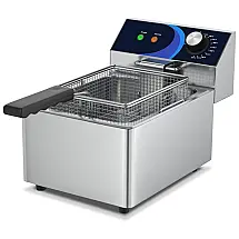Fritadeira Elétrica Profissional 10 Litros de Capacidade, Aço Inoxidável, 110V 1800W, HOOCOO