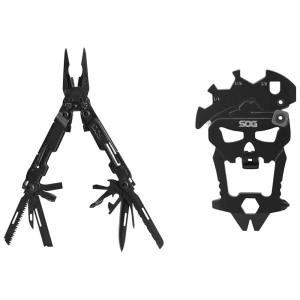 Alicate Multifuncional 12 em 1, Aço Inoxidável com Abridor de Garrafas, SOG PA2002, Preto
