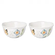 Conjunto de Tigelas 270mL com 2 Peças, Material de Porcelana e Formato Redondo, Lenox 890914, Branco Colorido