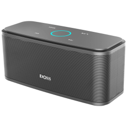 DOSS Caixa de Som Bluetooth sem Fio Portátil à Prova dÁgua IPX5, 12W, até 20H, Cinza