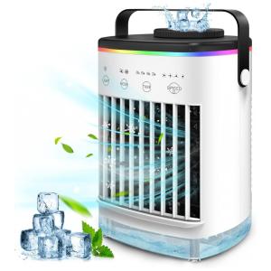 Climatizador de Ar Portátil 700mL com 4 Velocidades e Controle, 110v, ERHIVORA 1, Branco