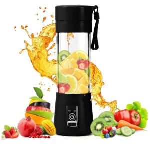 Liquidificador Portátil em Aço Inoxidável com 6 Lâminas, 150W, WENPIC, Rosa