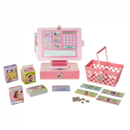 Caixa Registradora de Brinquedo e Acessórios, Coleção Disney Estilo Princesa, Rosa
