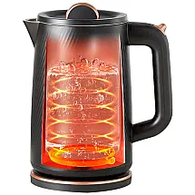 Chaleira Elétrica 1,8L com Desligamento Automático e Proteção Contra Fervura a Seco, 1500W, OLEGA, Preta