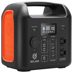 GOLABS Gerador, Acumulador de energia Elétrico, Solar, portátil, c, USB, 60W, 300W, 110V, c, 2 tomadas
