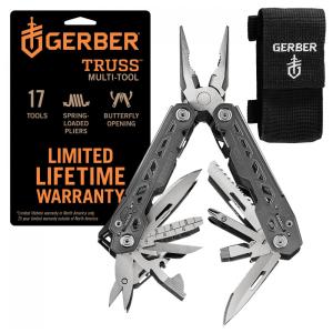 Alicate Multifuncional 17 Funções, Gerber Gear, Prata