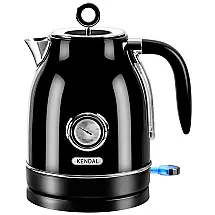 Chaleira Elétrica Kendal 1.7L em Aço Inoxidável com Desligamento Automático e Termômetro Embutido, 110V 1500W, Preta