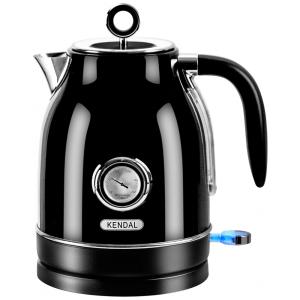 Chaleira Elétrica Kendal 1.7L em Aço Inoxidável com Desligamento Automático e Termômetro Embutido, 110V 1500W, Preta