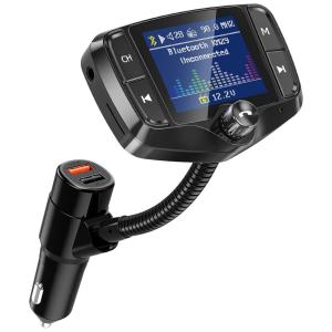 Adaptador Transmissor Veicular Bluetooth KM29 Veicular USB LED, NULAXY KM0029, Preto