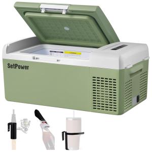 Cooler Elétrico Automotivo Portátil 15 Litros, Setpower FC15, Verde