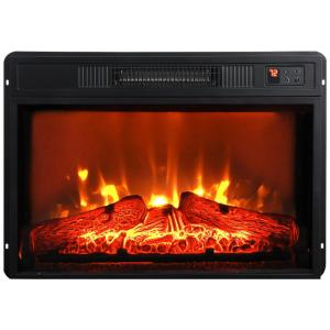 Lareira Elétrica de Embutir A44x58L com infravermelho 3D, Controle Remoto, Vista de Vidro e Chamas Realistas Ajustáveis, 110V 1400W, LGHM