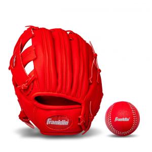 Luva de Beisebol para Crianças de 5 a 7 Anos, Franklin Sports, Vermelha