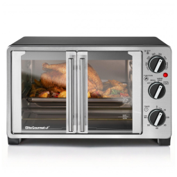 Forno Elétrico de Bancada 25 Litros com Porta Dupla, Aço Inoxidável, Elite Gourmet ETO2530M, 110V 1500W, Prata