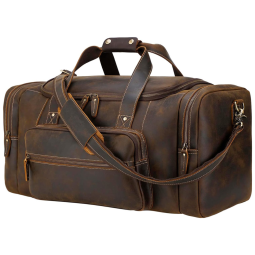 Polare Bolsa de Viagem Masculina Clássica de Couro , Marrom