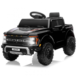 Carrinho Elétrico Infantil Licenciado Ford F150 Raptor 12V, com Controle Remoto, Luzes de LED, Música MP3, Cinto de Segurança 3 Pontos -