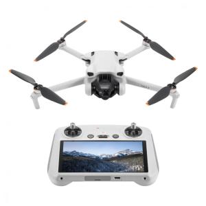 DJI Mini 3 DJI RC, Drone Leve com Gimbal Mecânico 3x para Adultos 4K, 38min de Voo, Transmissão de Vídeo de até 10km, Tiro Vertical
