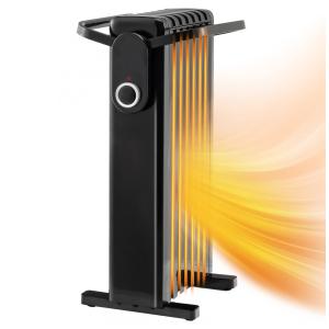 Aquecedor Elétrico a Óleo com 3 Modos e Proteção Contra Superaquecimento, 1500W 110V, Tangkula, Preto