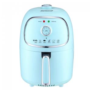 Fritadeira elétrica sem óleo Brentwood azul 2L 1200W circulação de ar quente timer 30 minutos controle de temperatura 110V