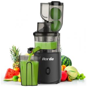 Centrifuga de Frutas com Motor Silencioso, Proteção Contra Superaquecimento e Design Compacto, 110V 200W, Aorda, Cinza Fosco